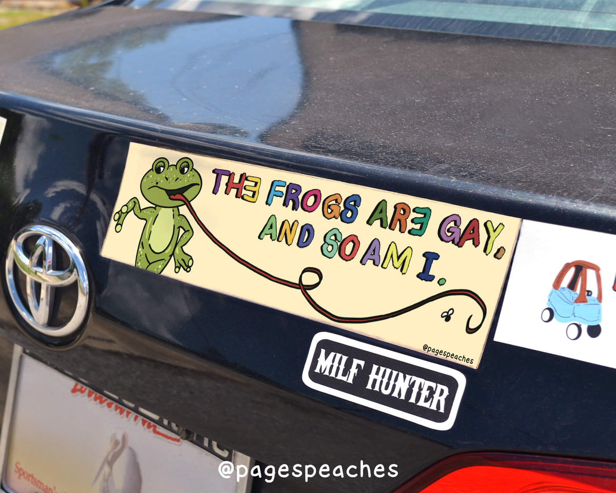 Frogs Are Gay Bumper Sticker (Case Pack x4)