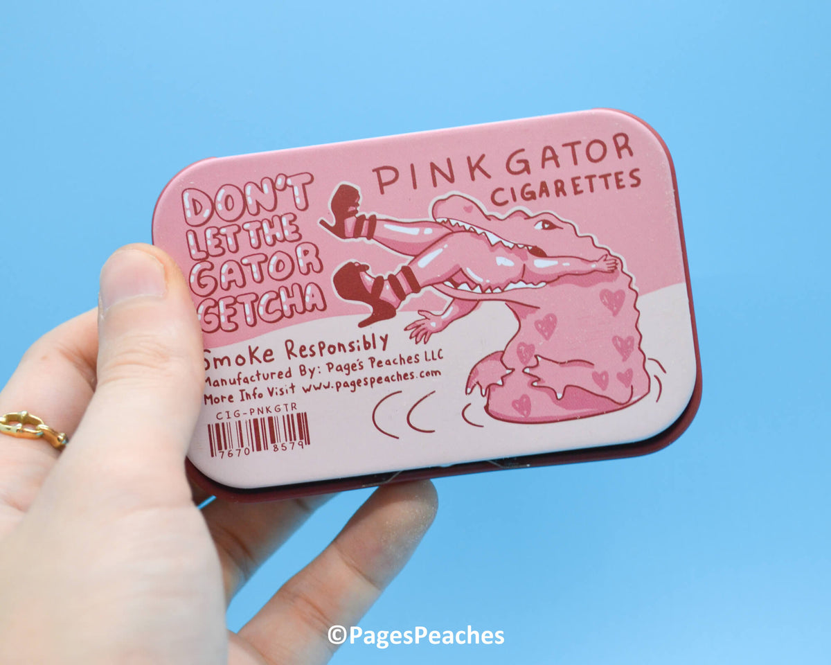 Pink Gator Cigarettes Stash Tin (Case Pack x4)