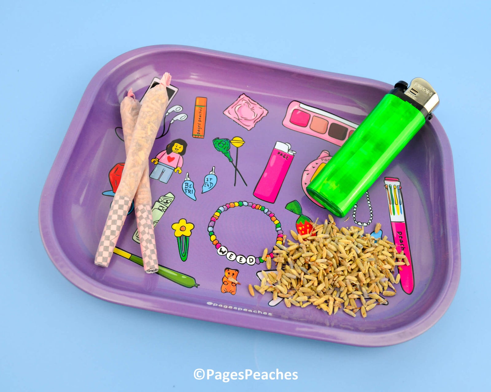 Trinkets-themed mini rolling tray for weed or accessories