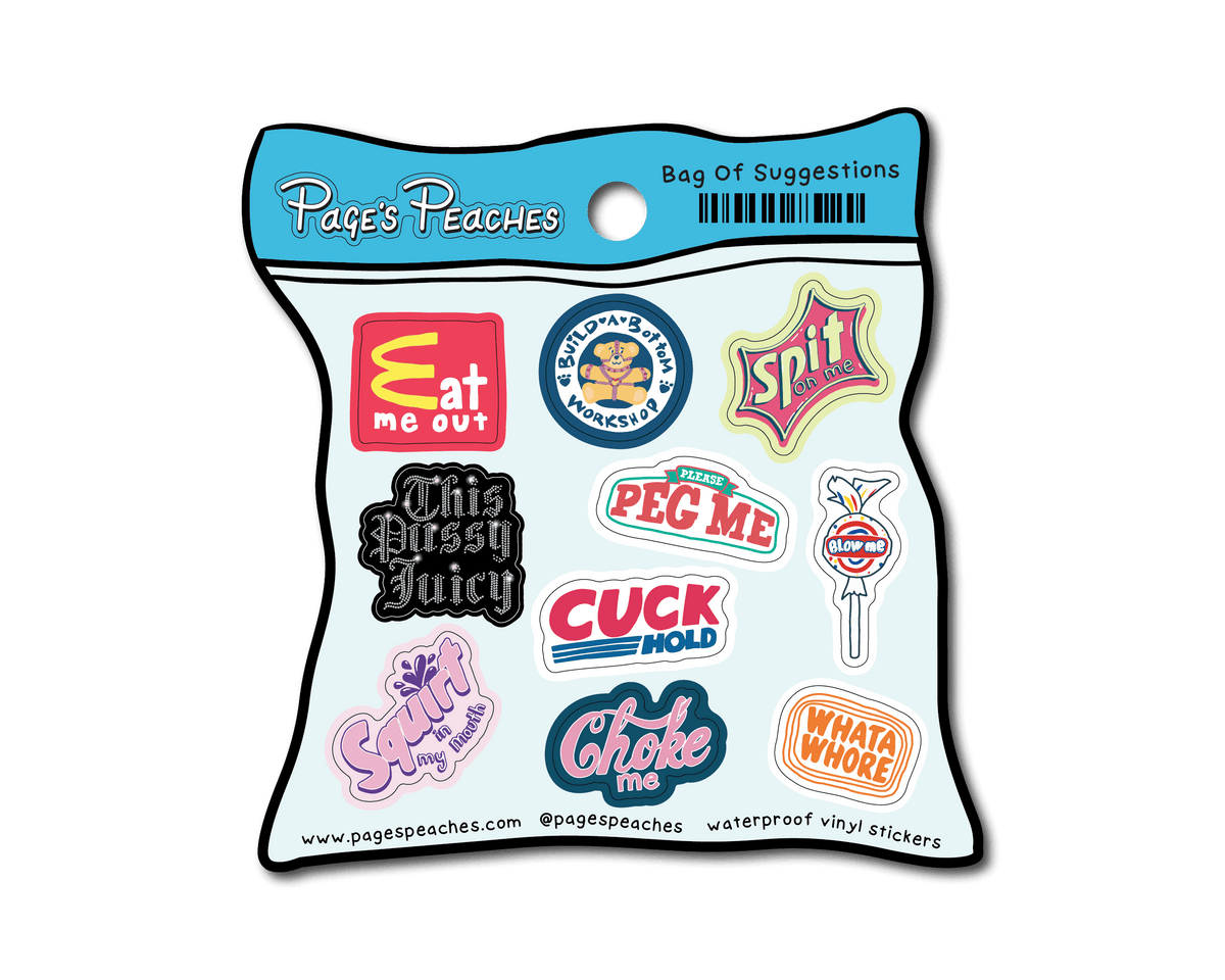 a package of stickers with different types of stickers