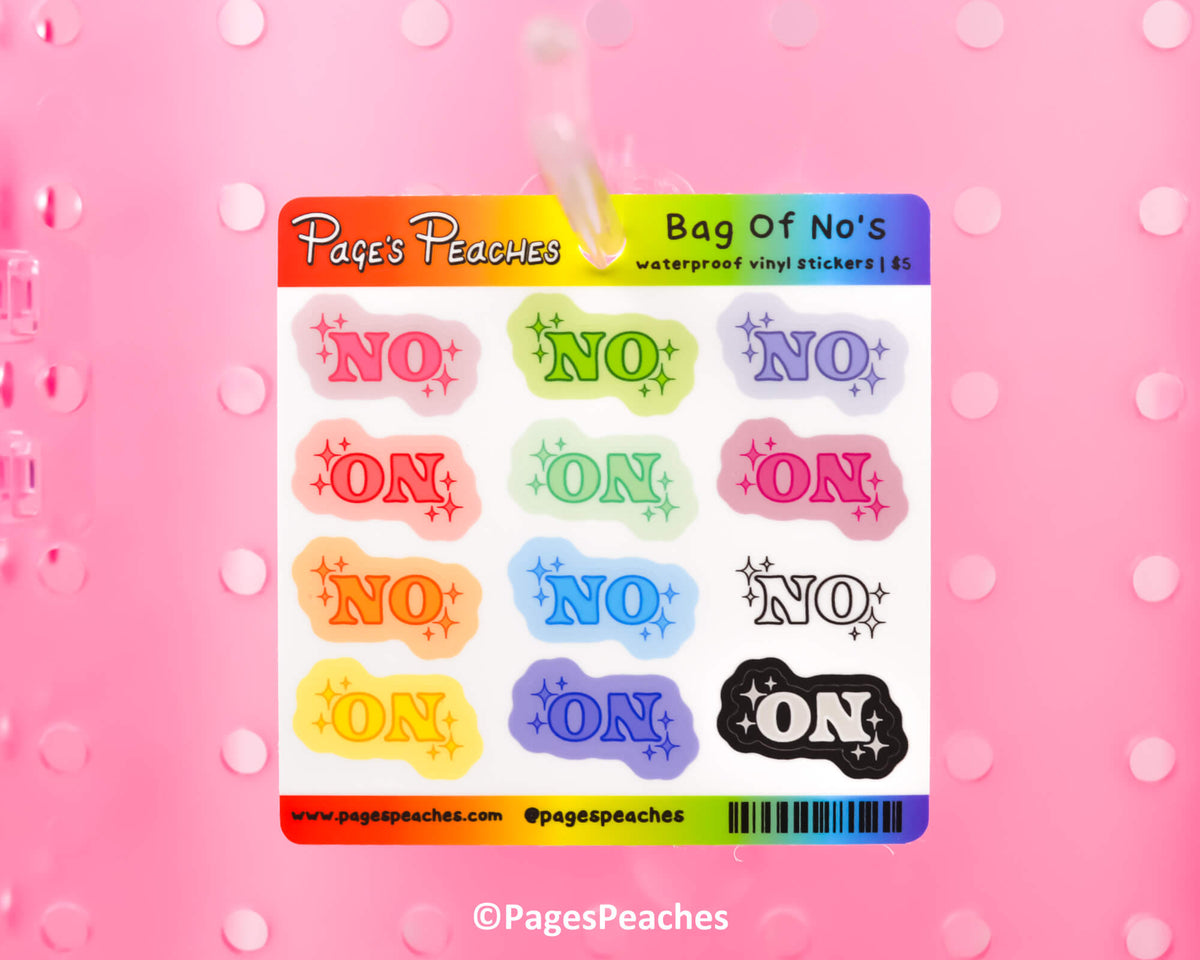 Bag of No's Mini Stickers (Case Pack x6)