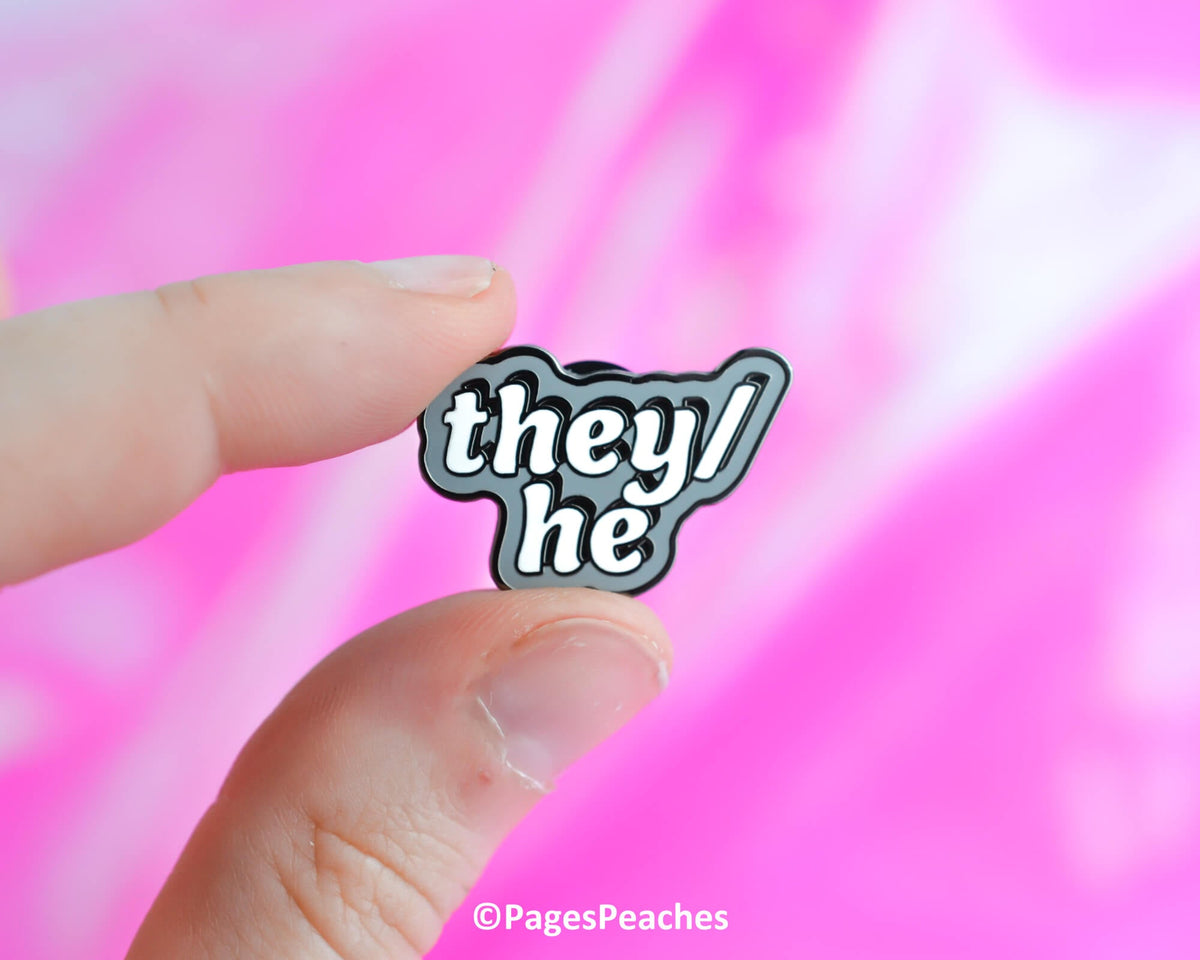 They/He Enamel Pin (Case Pack x4)