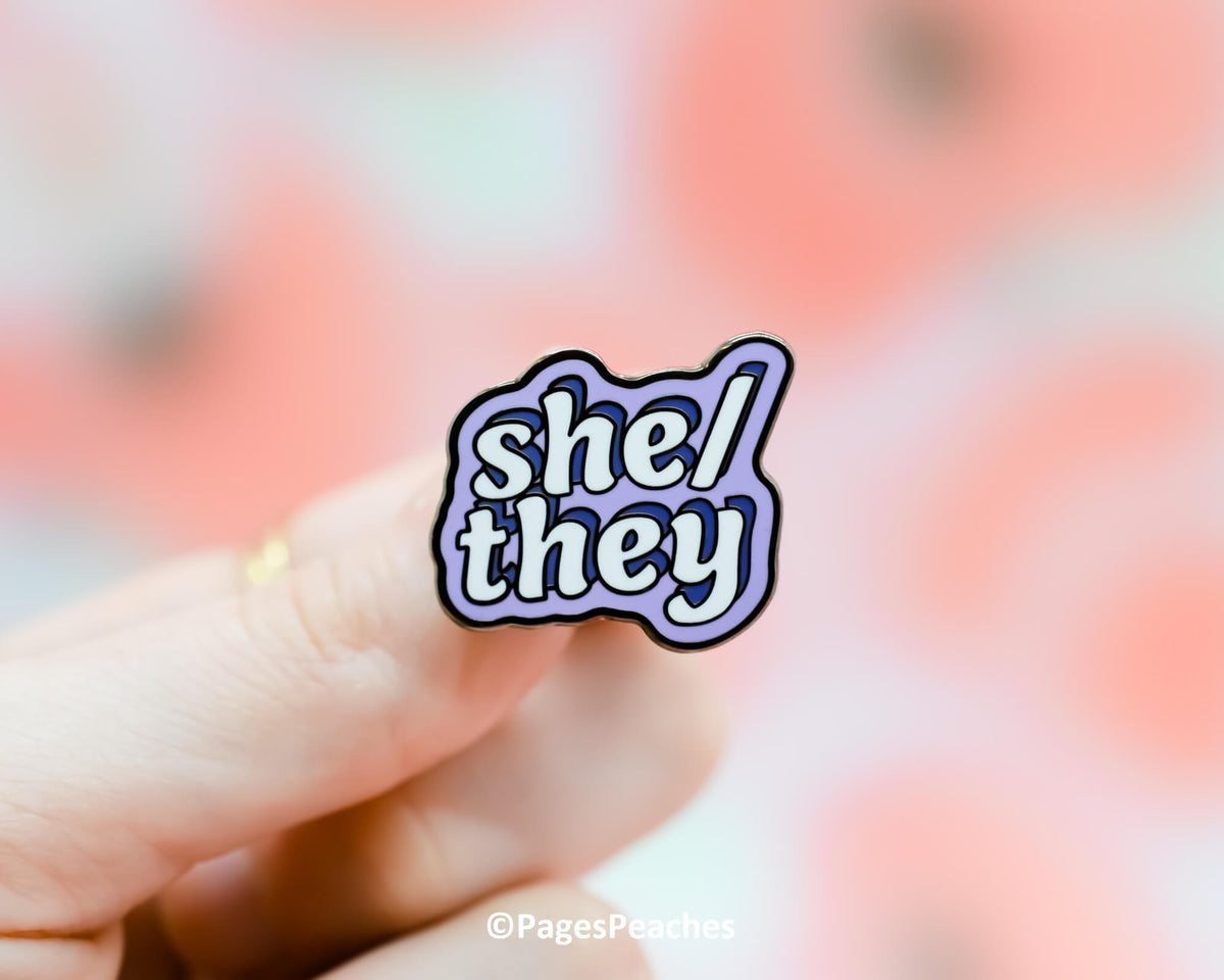 She/They Enamel Pin (Case Pack x4)