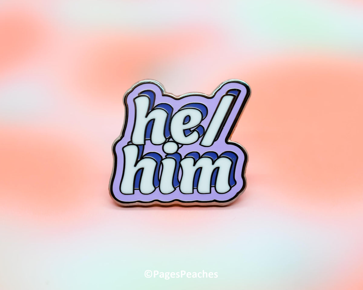 He/Him Enamel Pin (Case Pack x4)