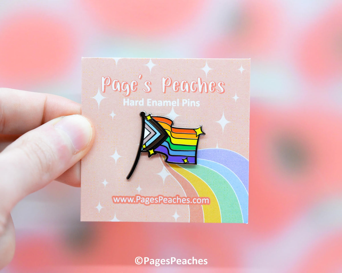 Progress Pride Enamel Pin (Case Pack x4)