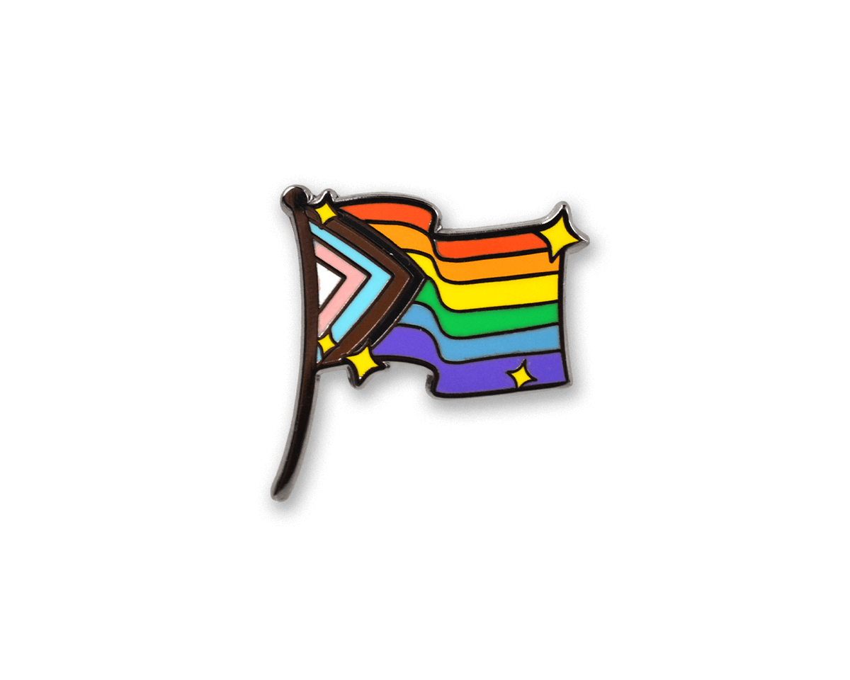 Progress Pride Enamel Pin (Case Pack x4)