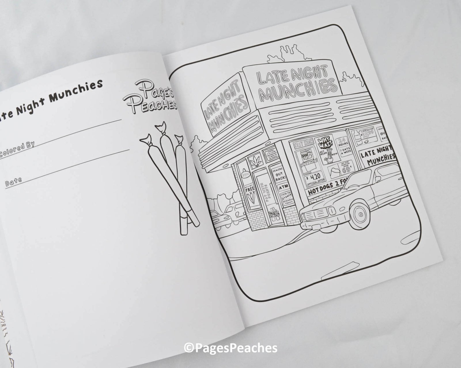 Cover of adult coloring book titled “420 Edition Vol I” with illustrated weed-themed art