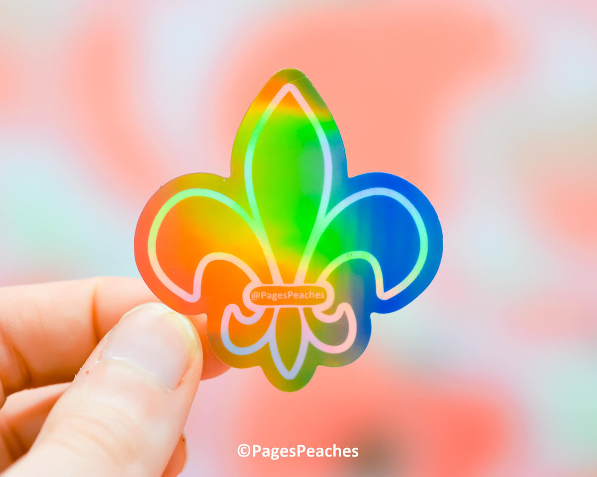 Holo Fleur-de-lis Sticker (Case Pack x6)