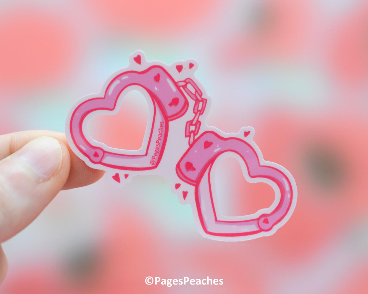 Heart Handcuff Sticker (Case Pack x6)