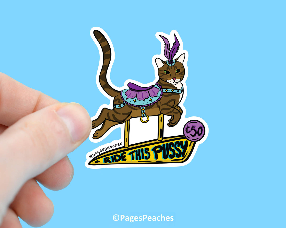 Ride This Puss Sticker (Case Pack x6)