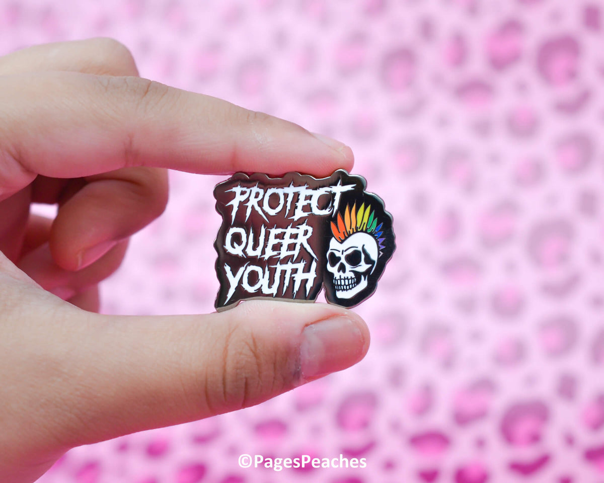 Hard Enamel Protect Queer Youth Pin (Case Pack x4)