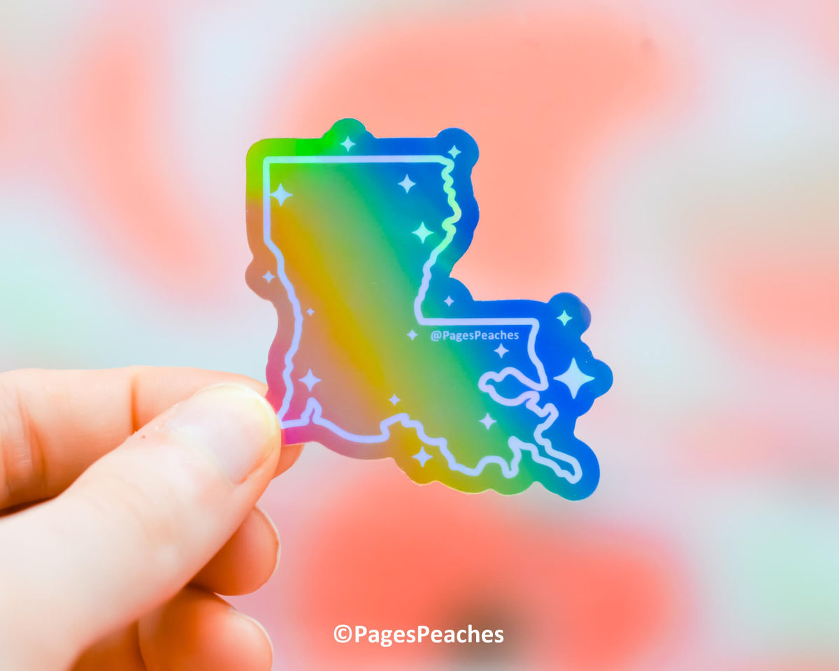 Holo Rainbow Louisiana Sticker (Case Pack x6)
