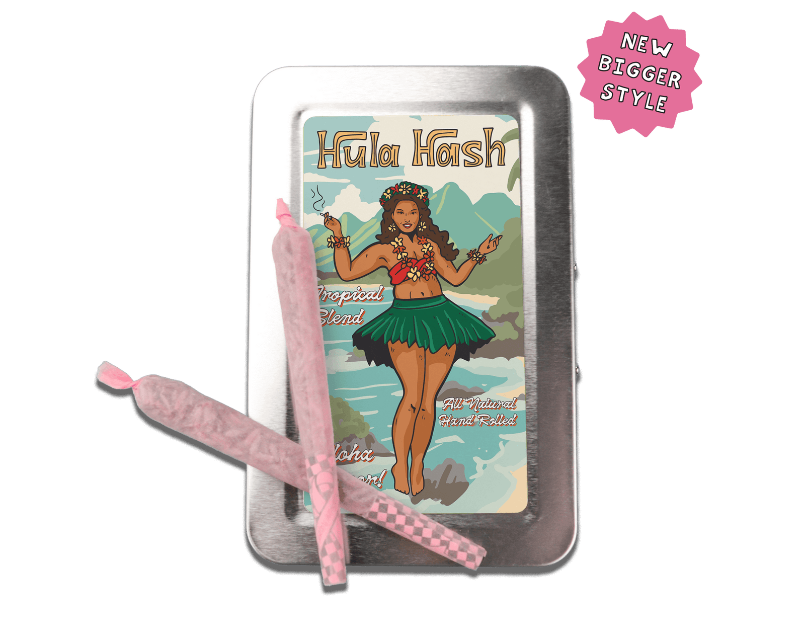 a tin with a pink toothbrush inside of it