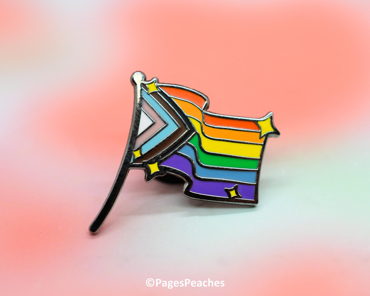 Progress Pride Enamel Pin (Case Pack x4)