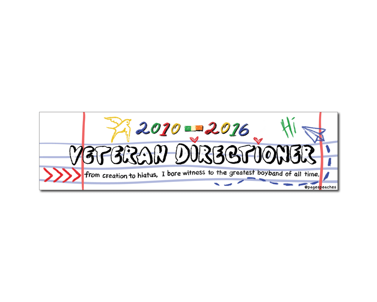 Veteran Directioner Bumper Sticker (Case Pack x4)