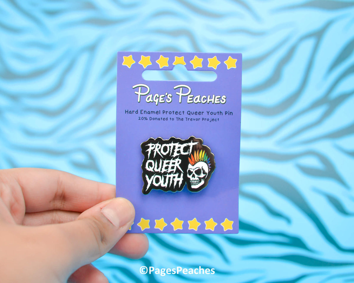 Hard Enamel Protect Queer Youth Pin (Case Pack x4)