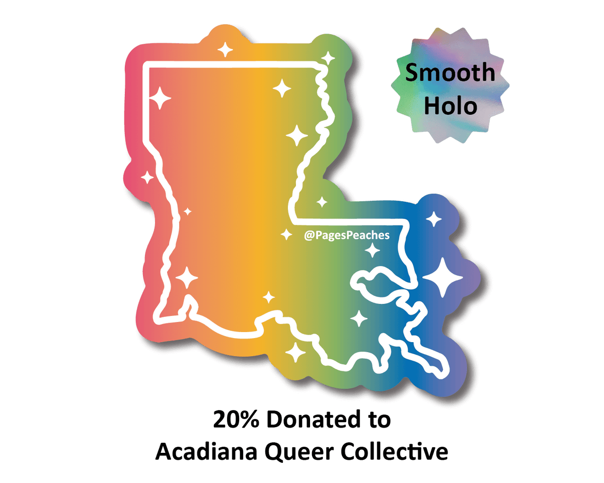 Holo Rainbow Louisiana Sticker (Case Pack x6)