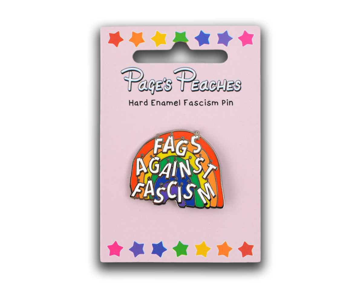 Hard Enamel Fags Against Fascism Pin (Case Pack x4)