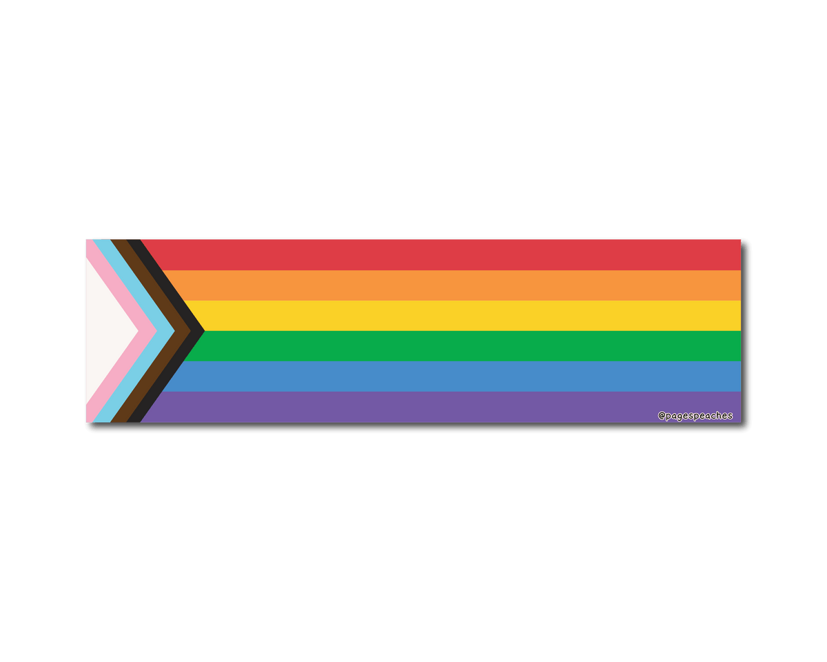 Progress Pride Bumper Sticker (Case Pack x4)