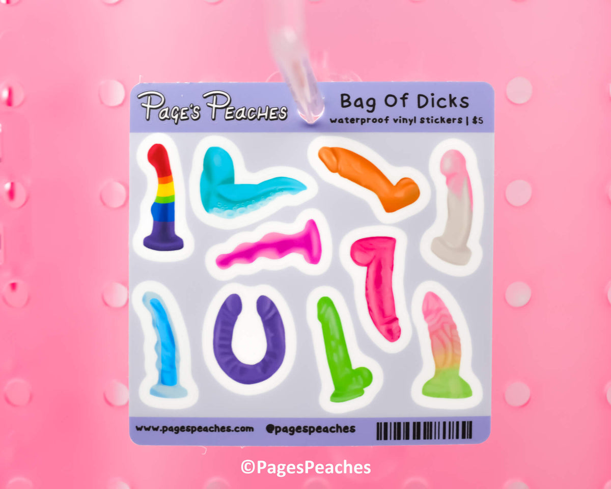 Bag of Mini Dick Stickers (Case Pack x6)