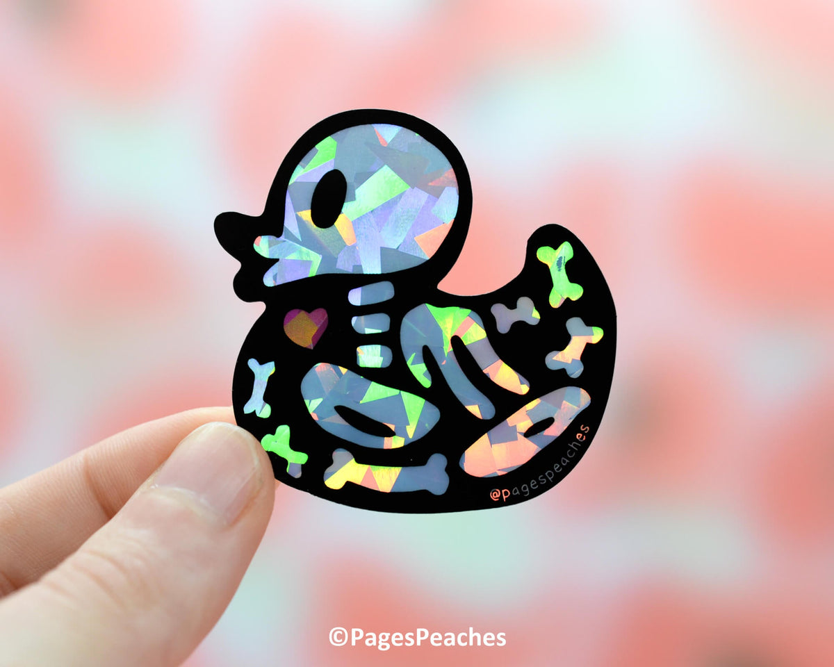Skeleton Ducky Sticker (Case Pack x6)