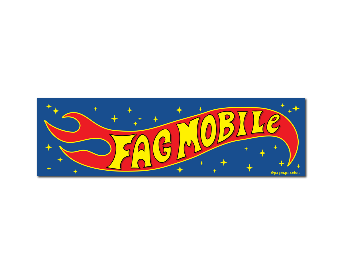 Fag Mobile Bumper Sticker (Case Pack x4)