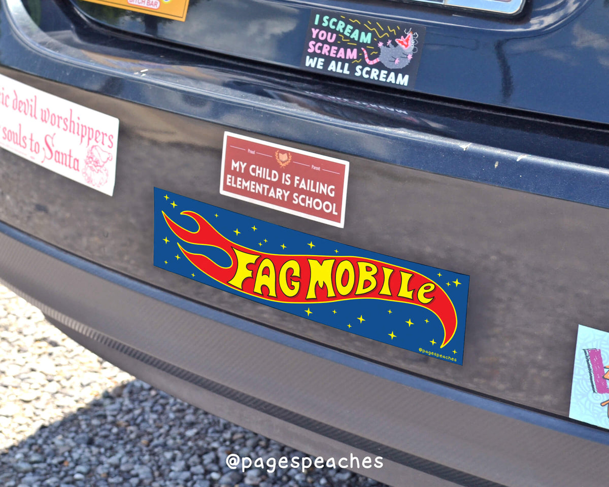 Fag Mobile Bumper Sticker (Case Pack x4)