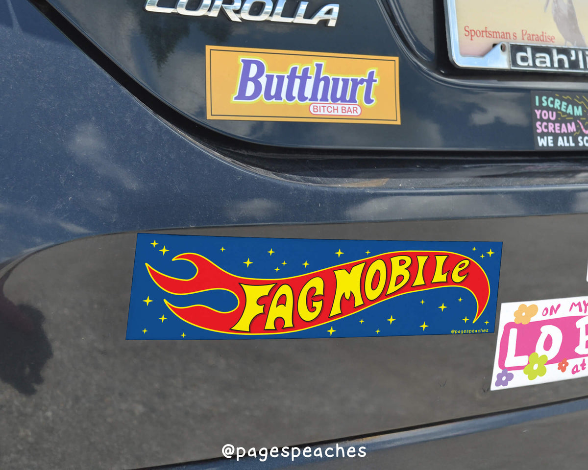 Fag Mobile Bumper Sticker (Case Pack x4)