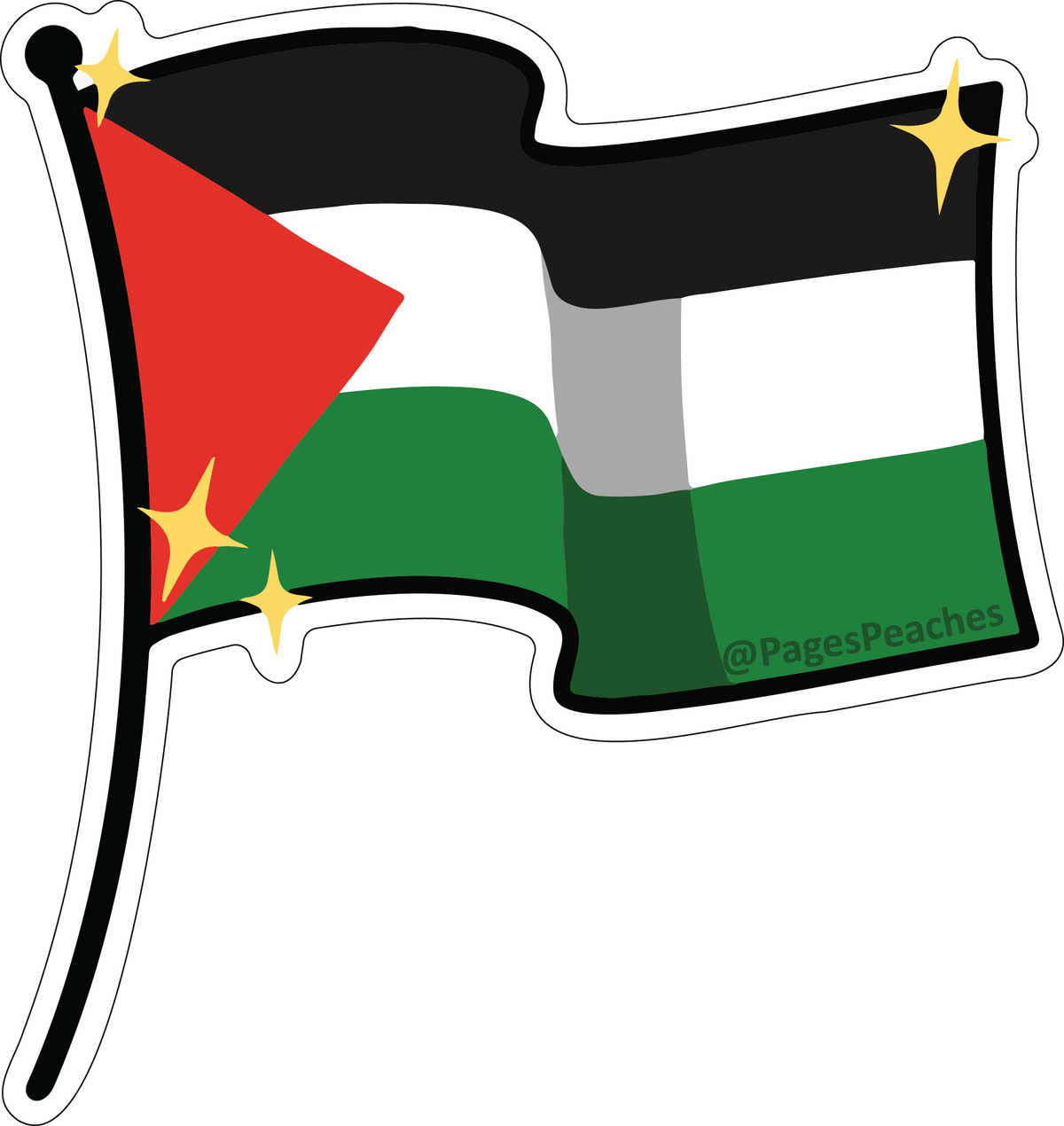 Palestine Flag Sticker (Case Pack x6)