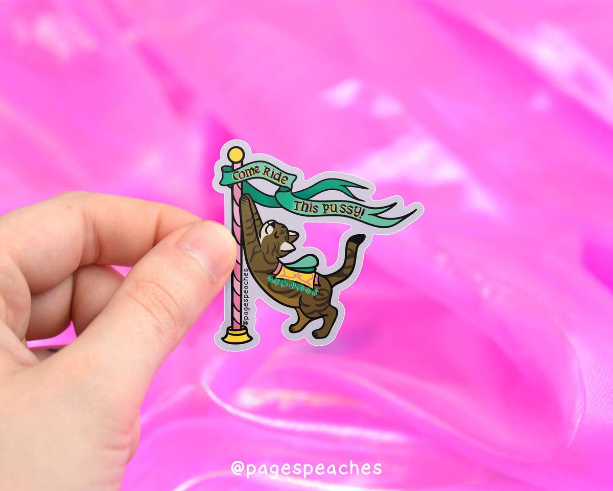 Ride This Puss Sticker (Case Pack x6)
