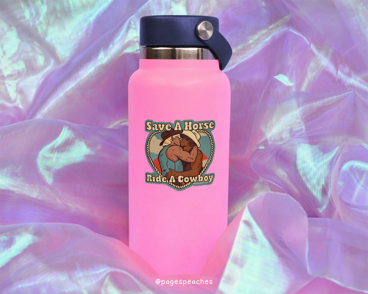 Large Ride A Cowboy Sticker (Case Pack x6)