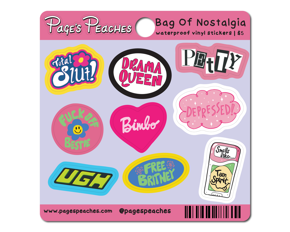Bag Of Nostalgia Mini Stickers (Case Pack x6)