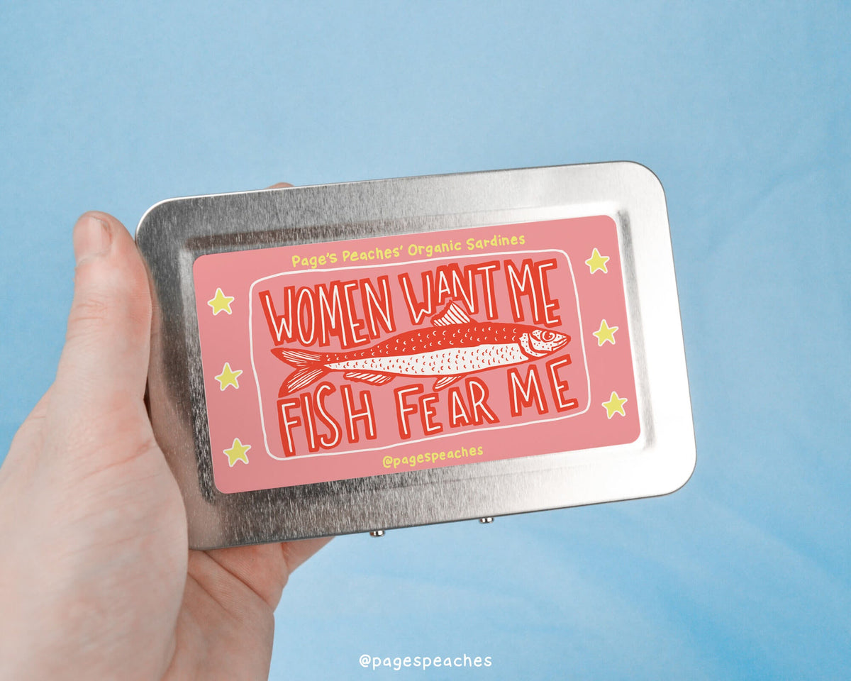 a woman wants me fish fear me magnet