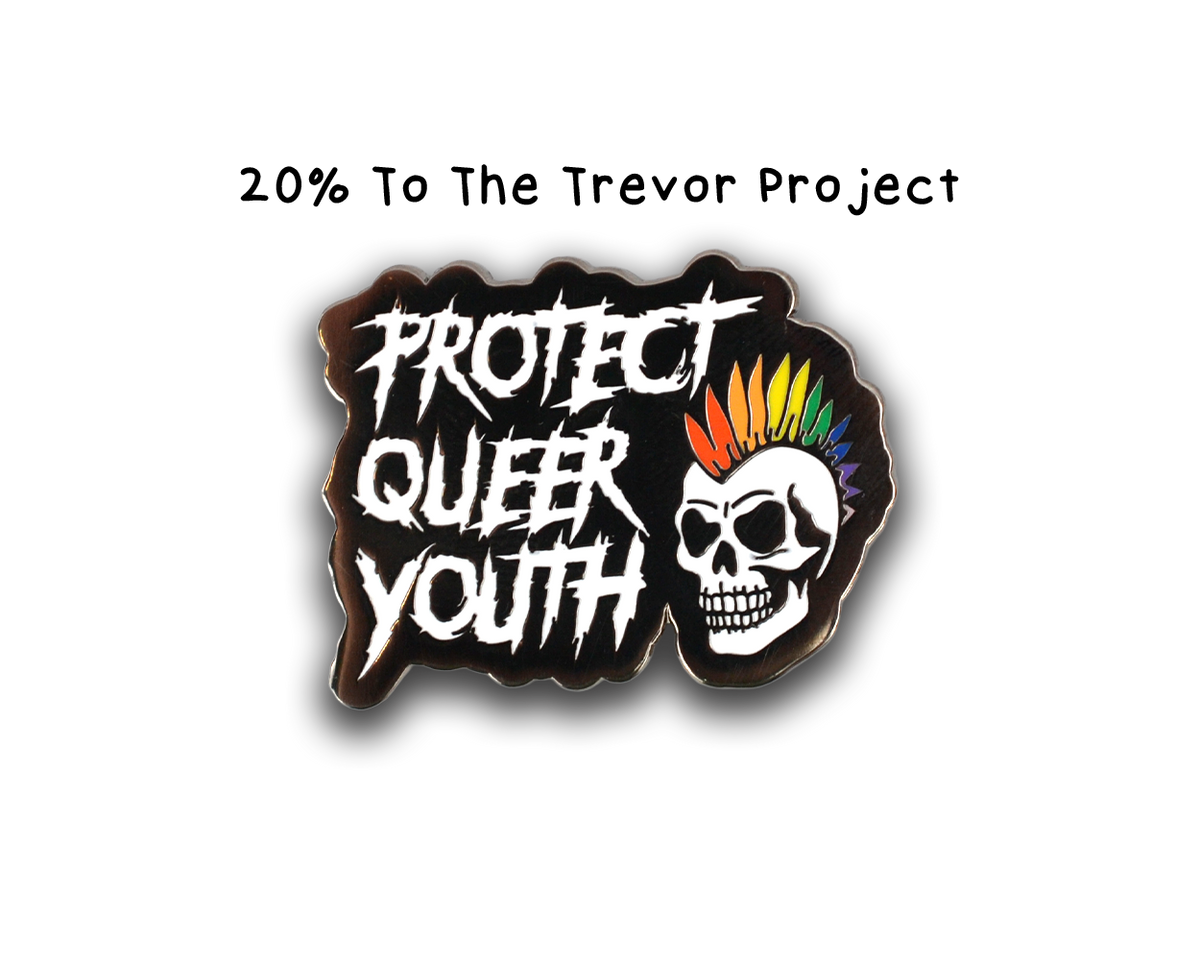 Hard Enamel Protect Queer Youth Pin (Case Pack x4)