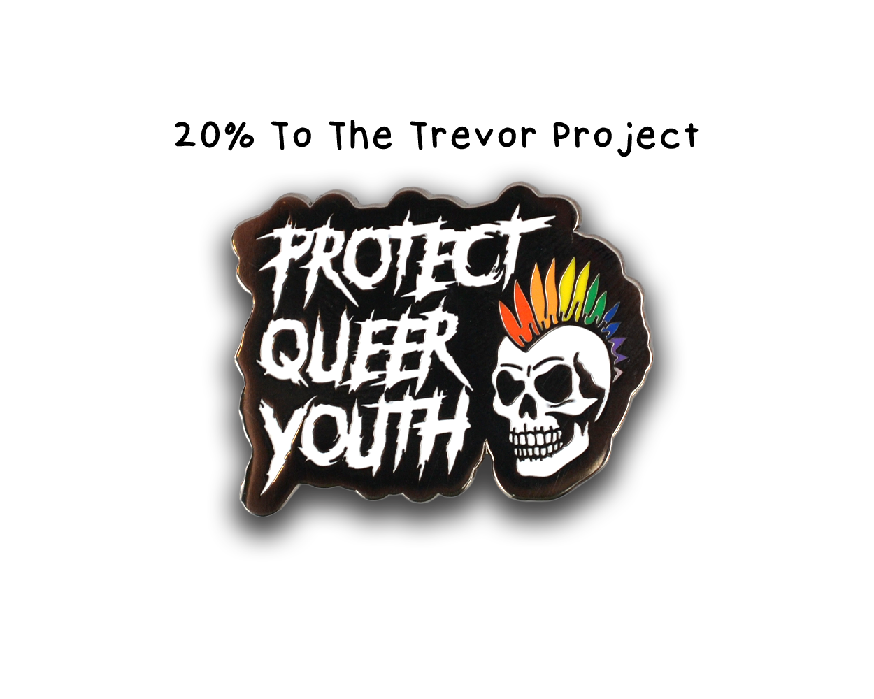 Hard Enamel Protect Queer Youth Pin (Case Pack x4)