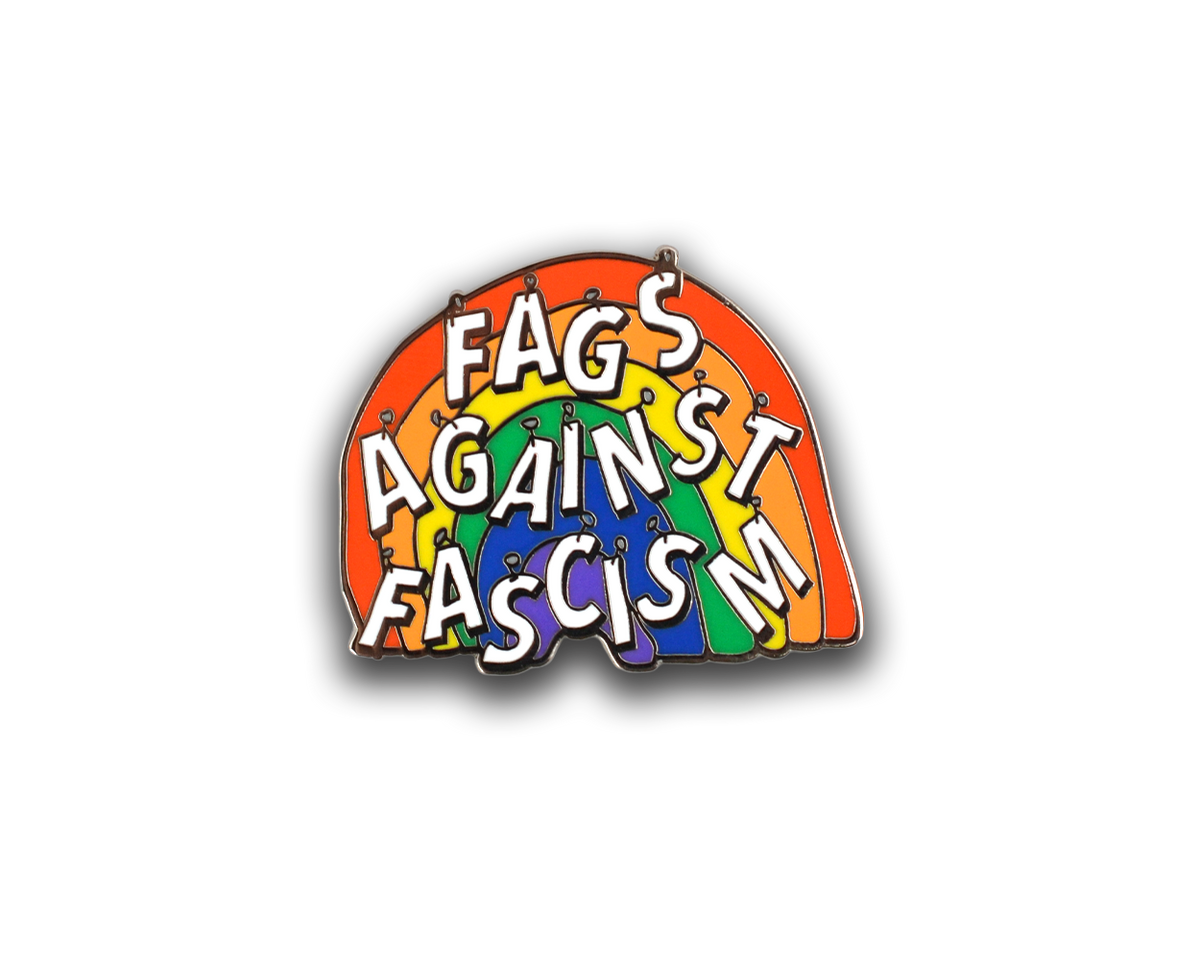 Hard Enamel Fags Against Fascism Pin (Case Pack x4)