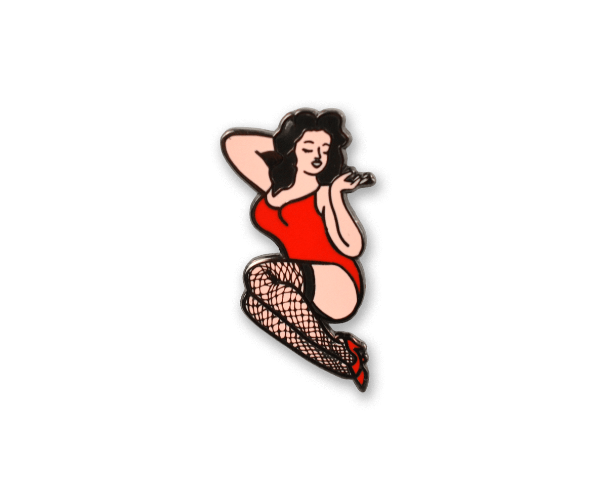 Pin-up Enamel Pin (Case Pack x4)