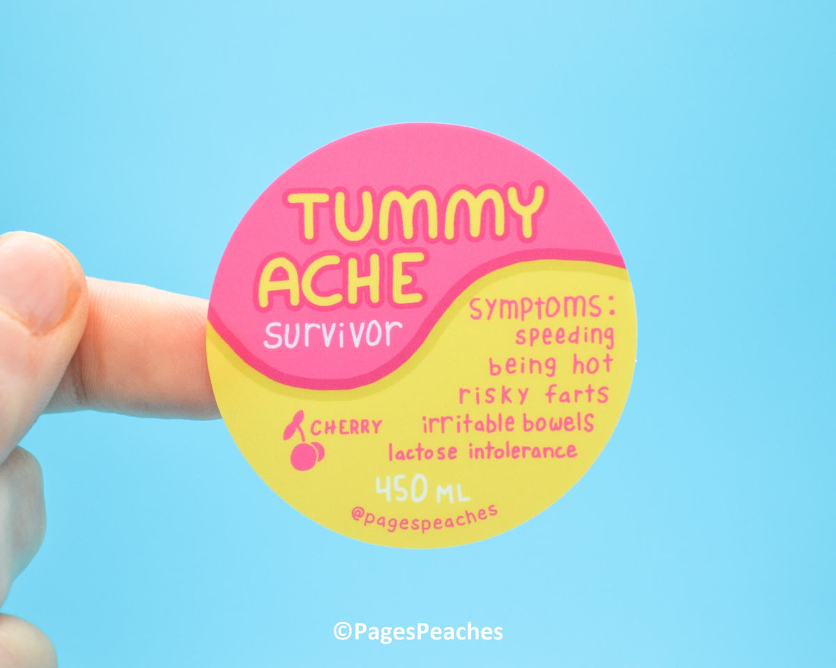 Tummy Ache Sticker (Case Pack x6)