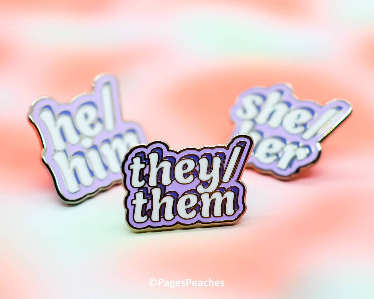 She/They Enamel Pin (Case Pack x4)