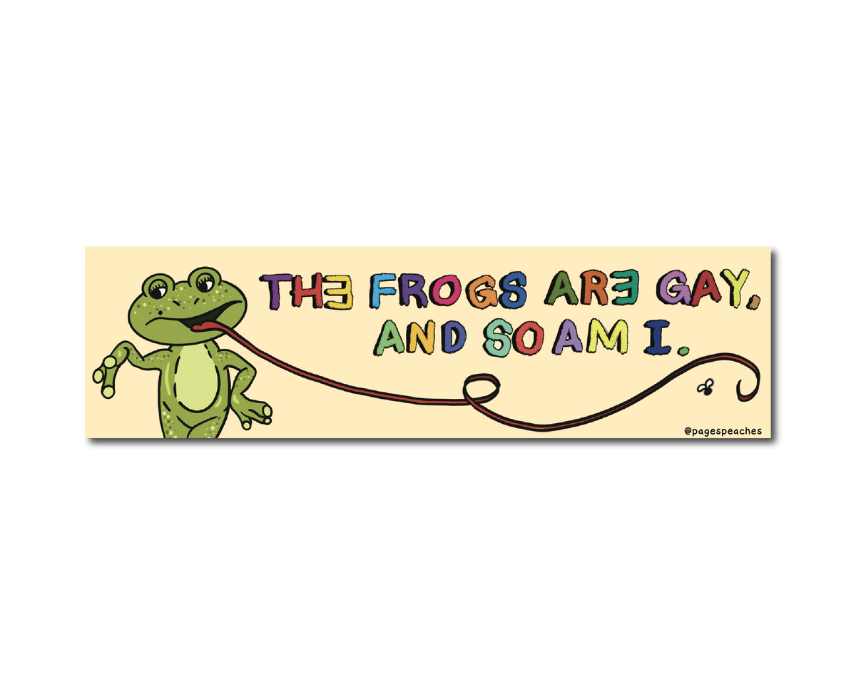 Frogs Are Gay Bumper Sticker (Case Pack x4)