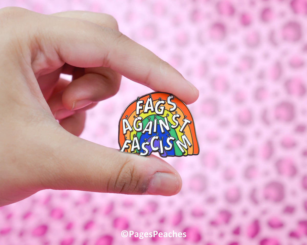 Hard Enamel Fags Against Fascism Pin (Case Pack x4)